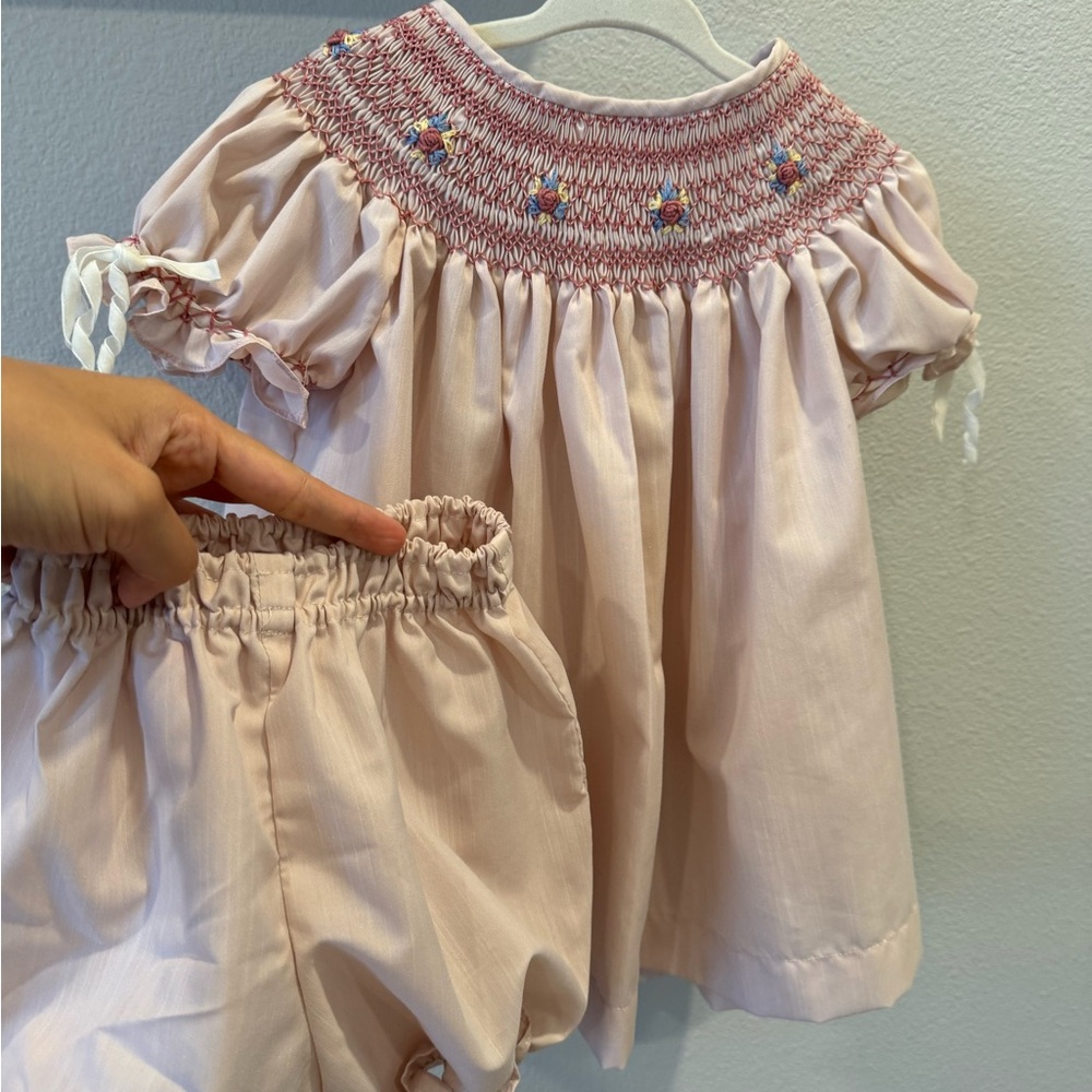 Hand sewn smocked dress